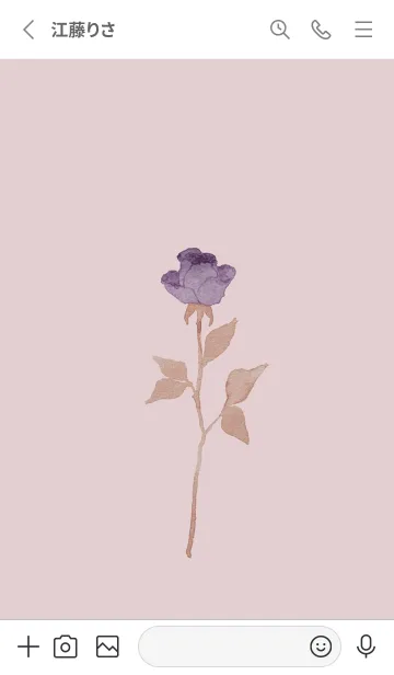 [LINE着せ替え] simple 紫の薔薇ブーケの画像3