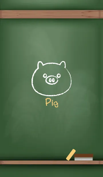 [LINE着せ替え] blackboard Pig 100の画像1