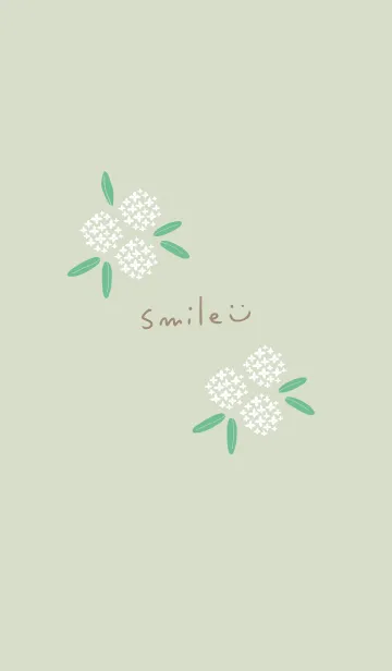 [LINE着せ替え] 白い丸い花15の画像1