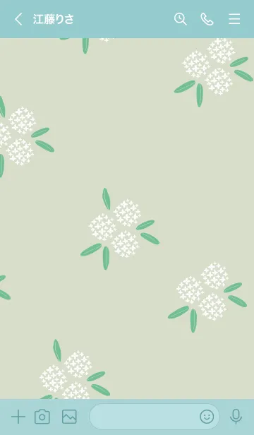 [LINE着せ替え] 白い丸い花15の画像3