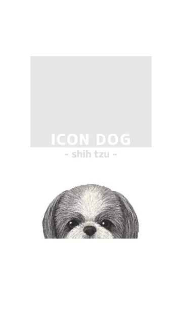 [LINE着せ替え] ICON DOG - シーズー - GRAY/05の画像1