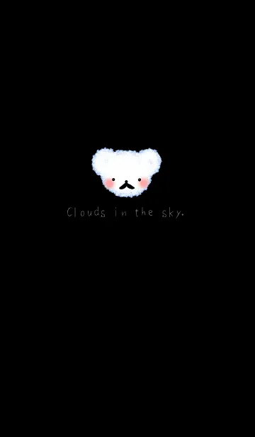 [LINE着せ替え] Cloud Bear - Gray Word on Blackの画像1