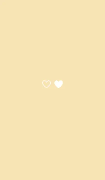 [LINE着せ替え] mini ♥ heart 04 - ベージュ & ネイビーの画像1