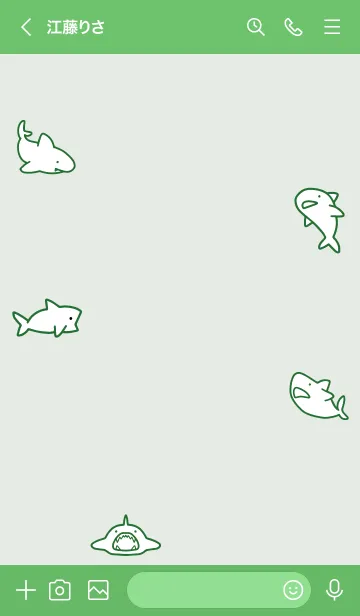 [LINE着せ替え] 緑 : sharkの画像3