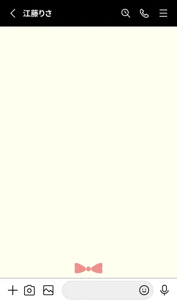 [LINE着せ替え] Black Border & Pink Ribbon 8の画像3