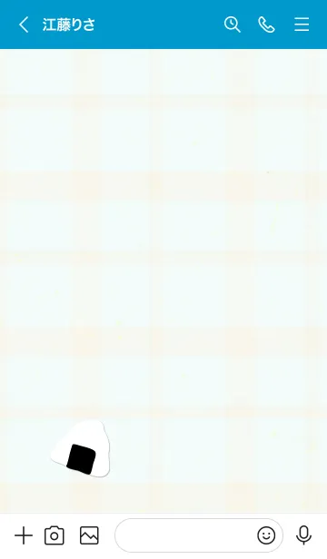 [LINE着せ替え] チェック柄 おにぎりの画像3