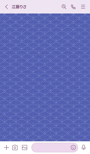[LINE着せ替え] 和音 青海波とフェルマータ 紺桔梗の画像3