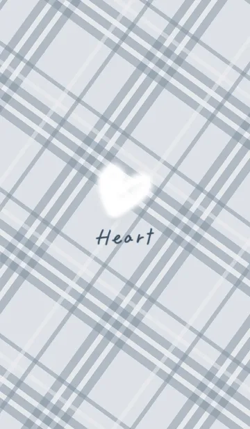 [LINE着せ替え] ふわふわハートチェック♥ウィスタリア08_1の画像1