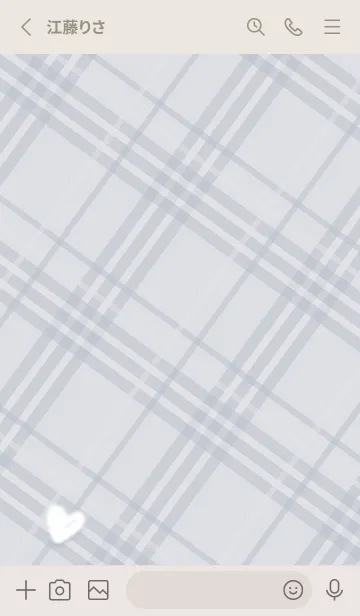 [LINE着せ替え] ふわふわハートチェック♥ウィスタリア08_1の画像3