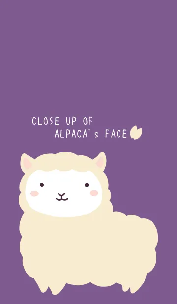 [LINE着せ替え] シンプルなアルパカ/ディープパープルの画像1