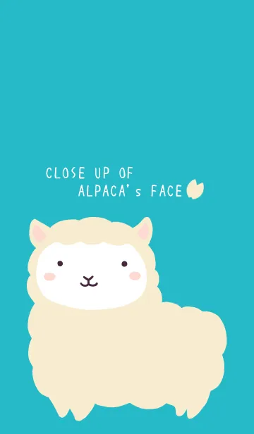 [LINE着せ替え] シンプルなアルパカ/ターコイズブルーの画像1