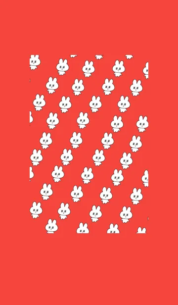 [LINE着せ替え] 量産うさぎ_レッドの画像1