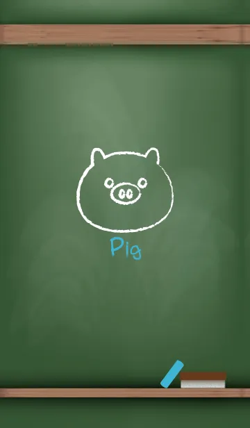 [LINE着せ替え] blackboard Pig 101の画像1