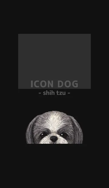 [LINE着せ替え] ICON DOG - シーズー - BLACK/05の画像1