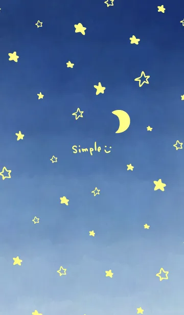 三日月と星ときれいなお空20の着せ替えメイン画像
