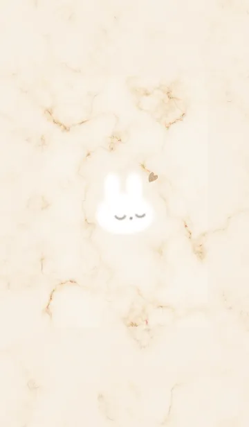 [LINE着せ替え] シンプルうさぎとマーブル♥ベージュ10_1の画像1