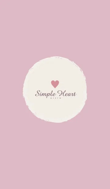 [LINE着せ替え] Simple Heart Dusky Pink - MEKYM 3の画像1