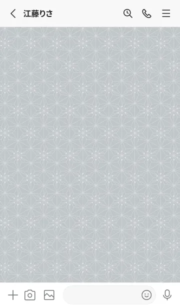 [LINE着せ替え] 和音 麻の葉と音符 灰青 シンプル和柄の画像3