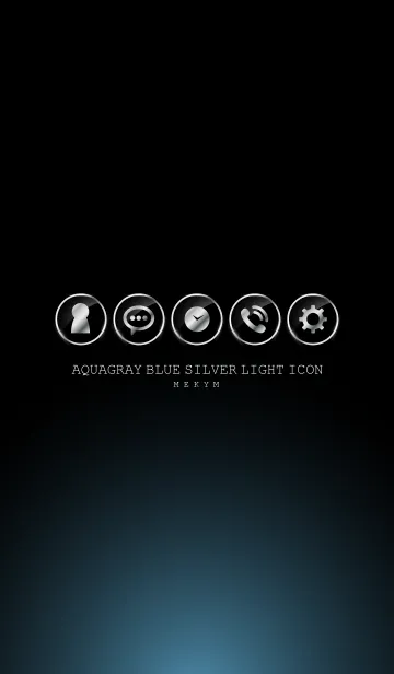 [LINE着せ替え] SILVER LIGHT ICON THEME -Aquagray Blue-の画像1