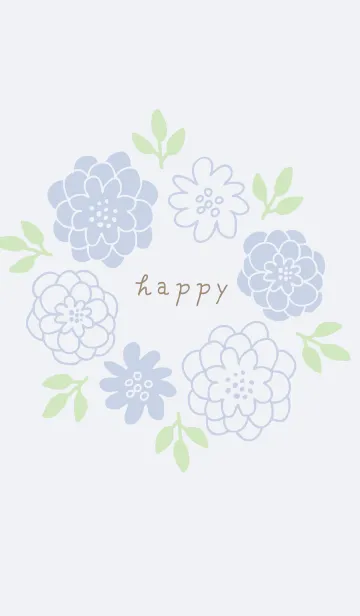 [LINE着せ替え] 花輪 パープル3の画像1