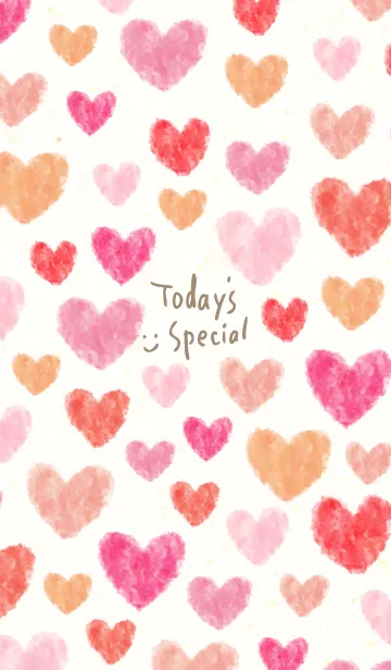 [LINE着せ替え] 水彩 ハート ランダム25の画像1