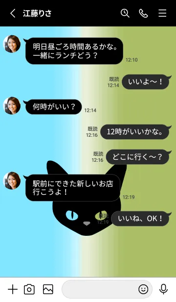 [LINE着せ替え] ブラック キャット 67の画像4