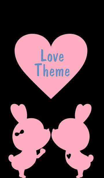 [LINE着せ替え] LOVE THEME Pink and Black 101の画像1