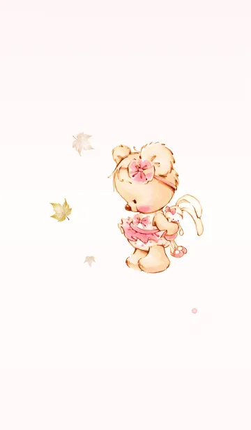 [LINE着せ替え] Baby Bear Bunny Falling Leaves！ (PKV2)の画像1