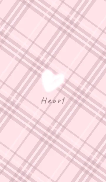 [LINE着せ替え] ふわふわハートとチェック♥ピンク10_1の画像1