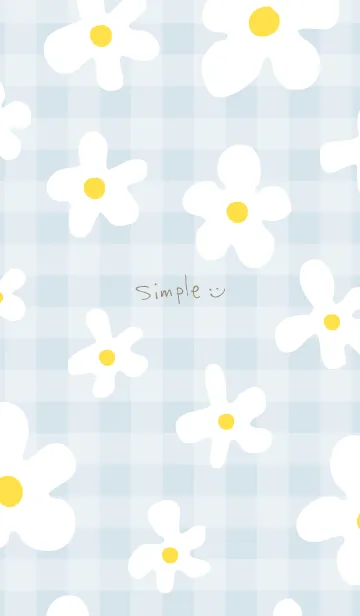 かわいい白い花 シンプル23の着せ替えメイン画像