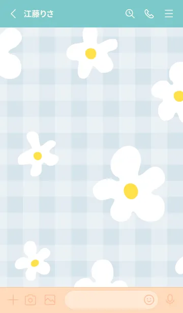 [LINE着せ替え] かわいい白い花 シンプル23の画像3