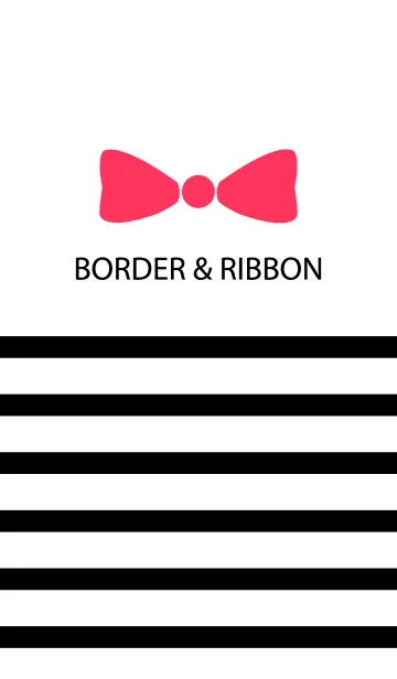 [LINE着せ替え] Black Border & Red Ribbon 5の画像1