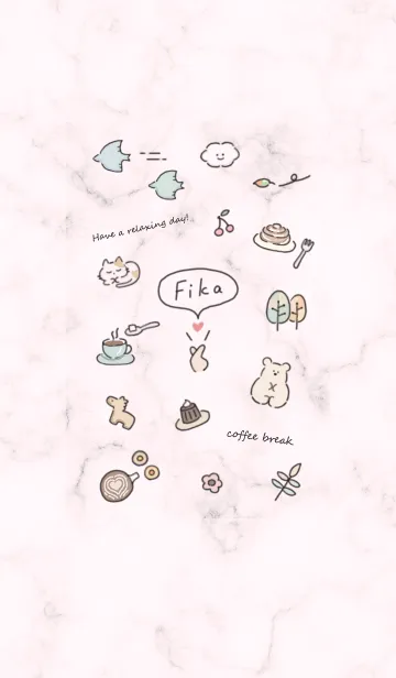 シンプルアイコンとマーブル♥ピンク11_1の着せ替えメイン画像