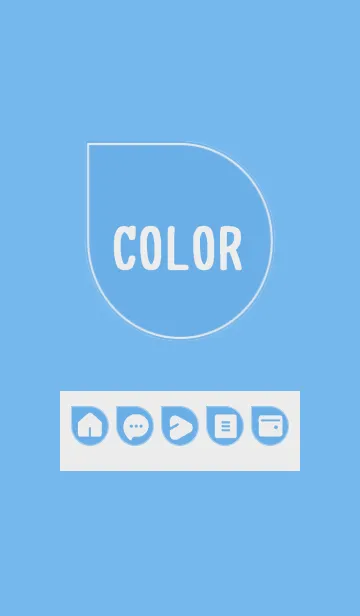 [LINE着せ替え] blue color J06の画像1