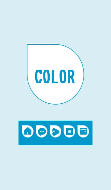 [LINE着せ替え] blue color J07の画像1