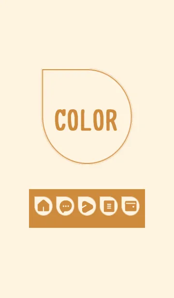 [LINE着せ替え] brown color J09の画像1