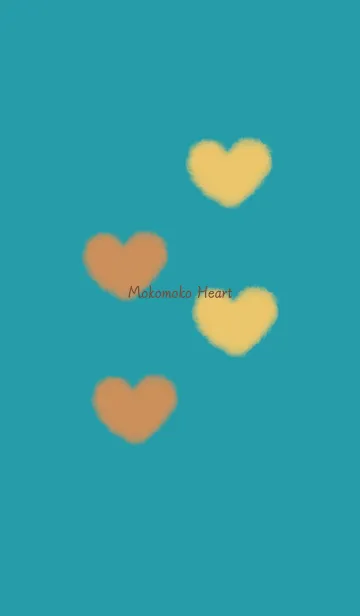 [LINE着せ替え] もこもこハート -ブルー- 秋の画像1