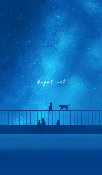 [LINE着せ替え] Night cat.の画像1