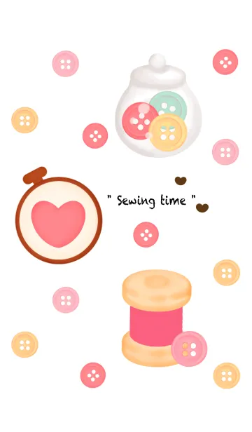 [LINE着せ替え] Sweet sewing timeの画像1