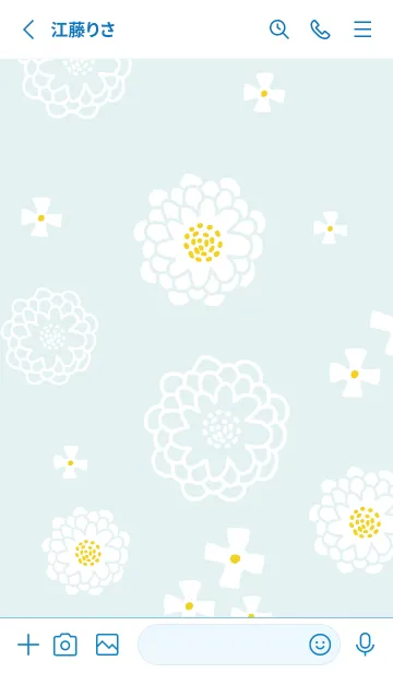 [LINE着せ替え] 白い花 ダンス5の画像2