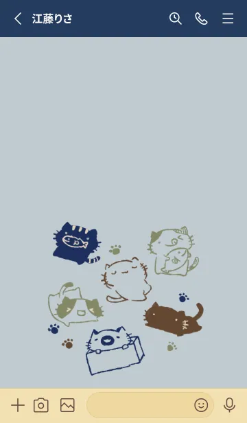 [LINE着せ替え] もにっとねっこねこ スマートの画像3