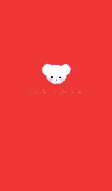 [LINE着せ替え] Cloud Bear - Orange word on redの画像1