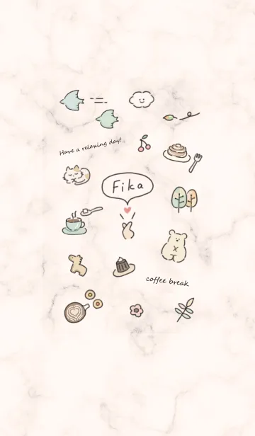 [LINE着せ替え] シンプルアイコンとマーブル♥orange12_1の画像1