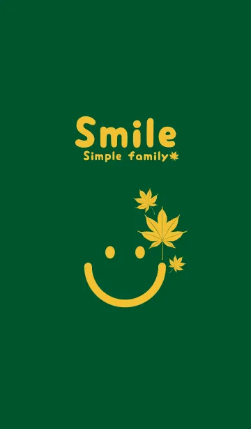 [LINE着せ替え] スマイル＆紅葉 深緑の画像1