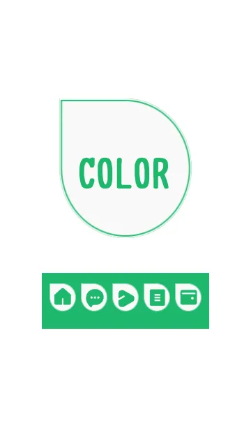 [LINE着せ替え] green color J12の画像1