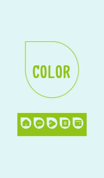 [LINE着せ替え] green color J19の画像1