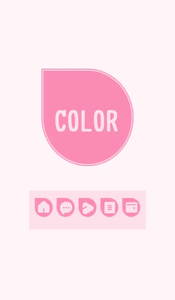 [LINE着せ替え] pink color J06の画像1