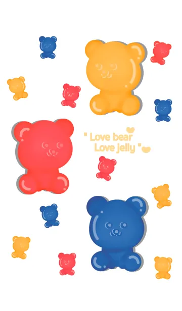 [LINE着せ替え] Sweet colorful jelly bear 2の画像1