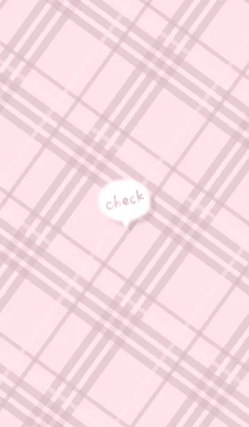 [LINE着せ替え] 吹き出しとチェック柄♦ピンク11_1の画像1
