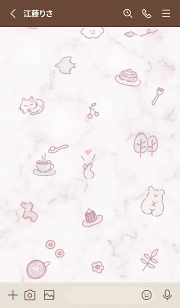 [LINE着せ替え] アイコンとマーブル♥バイオレット04_1の画像3